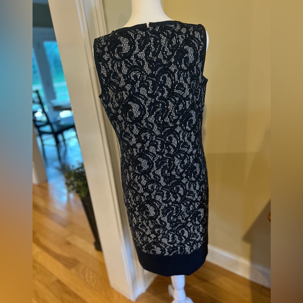 Brooks Brothers Navy and White Midi Sheath Dress - Picture 5 of 12